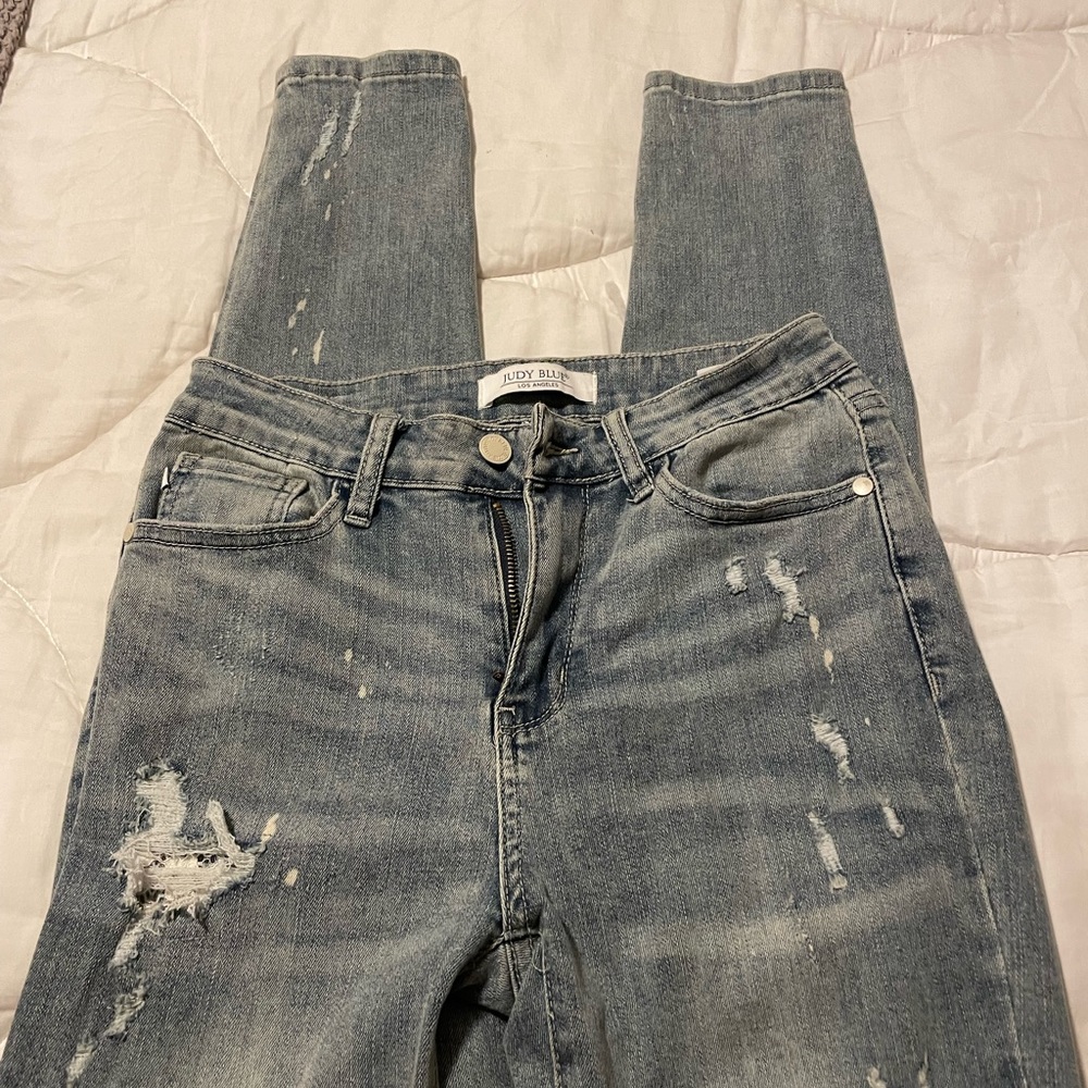 Judy blue skinny lace patch jeans